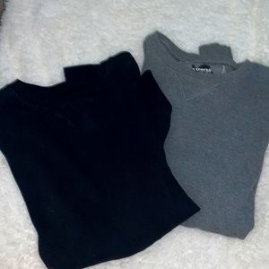 2 men’s Long sleeve thermal tops from express